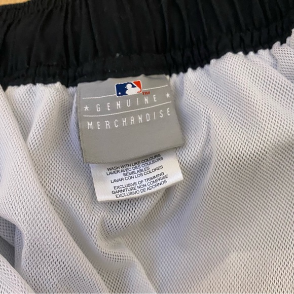 Black Board Shorts with White Drawstring and Large Logo Patch - Picture 5 of 5